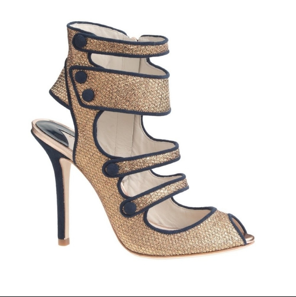 Sophia Webster Gold Sparkly Heels